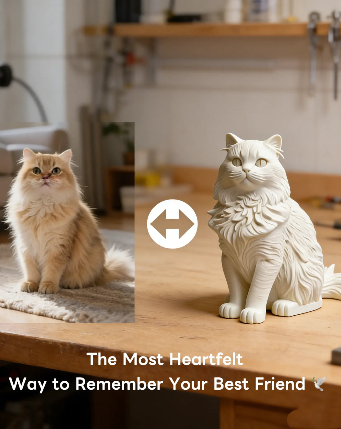 Custom 3D printed cat memorial for Momo