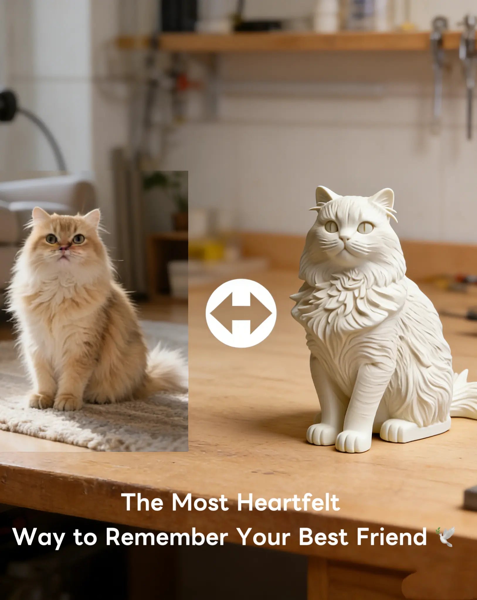 Custom 3D printed cat memorial for Momo
