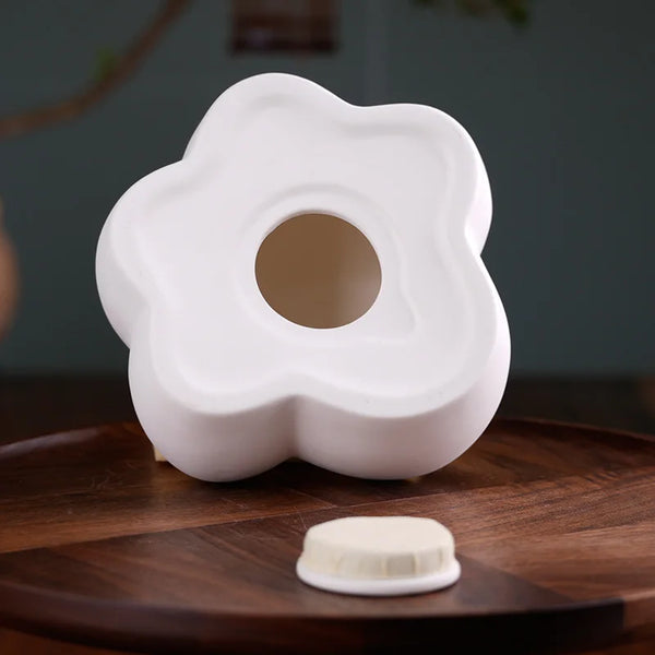 Unique Paw-Shaped Pet Cremation Urn: Minimalist White Ceramic Memorial with Custom Name Engraving