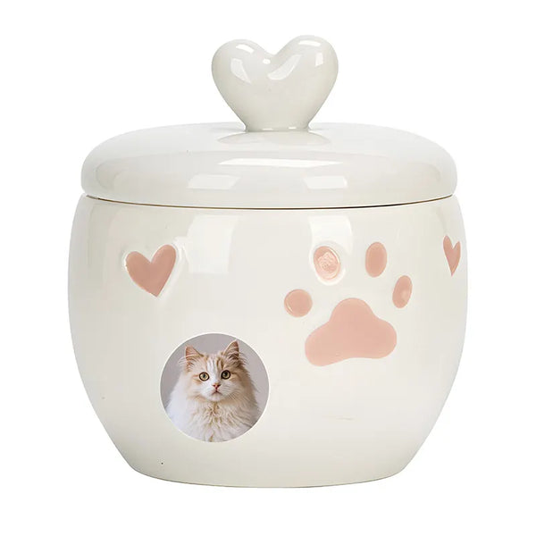 Custom Photo Pet Cremation Urn - Personalized Memorial Box for Cats & Small Dogs