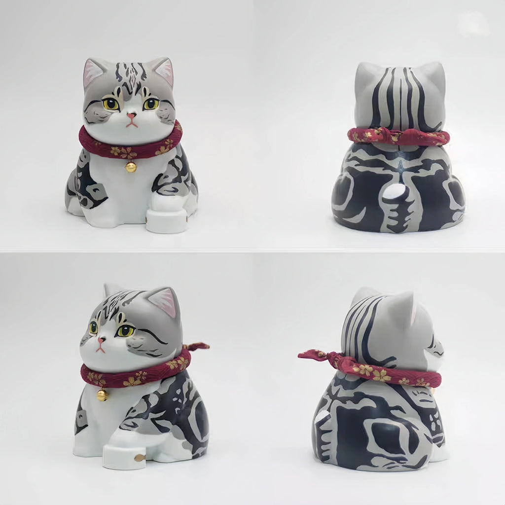 Hand-Painted Full-Body Cartoon Pet Statue for Full Ashes - Compatible with cats