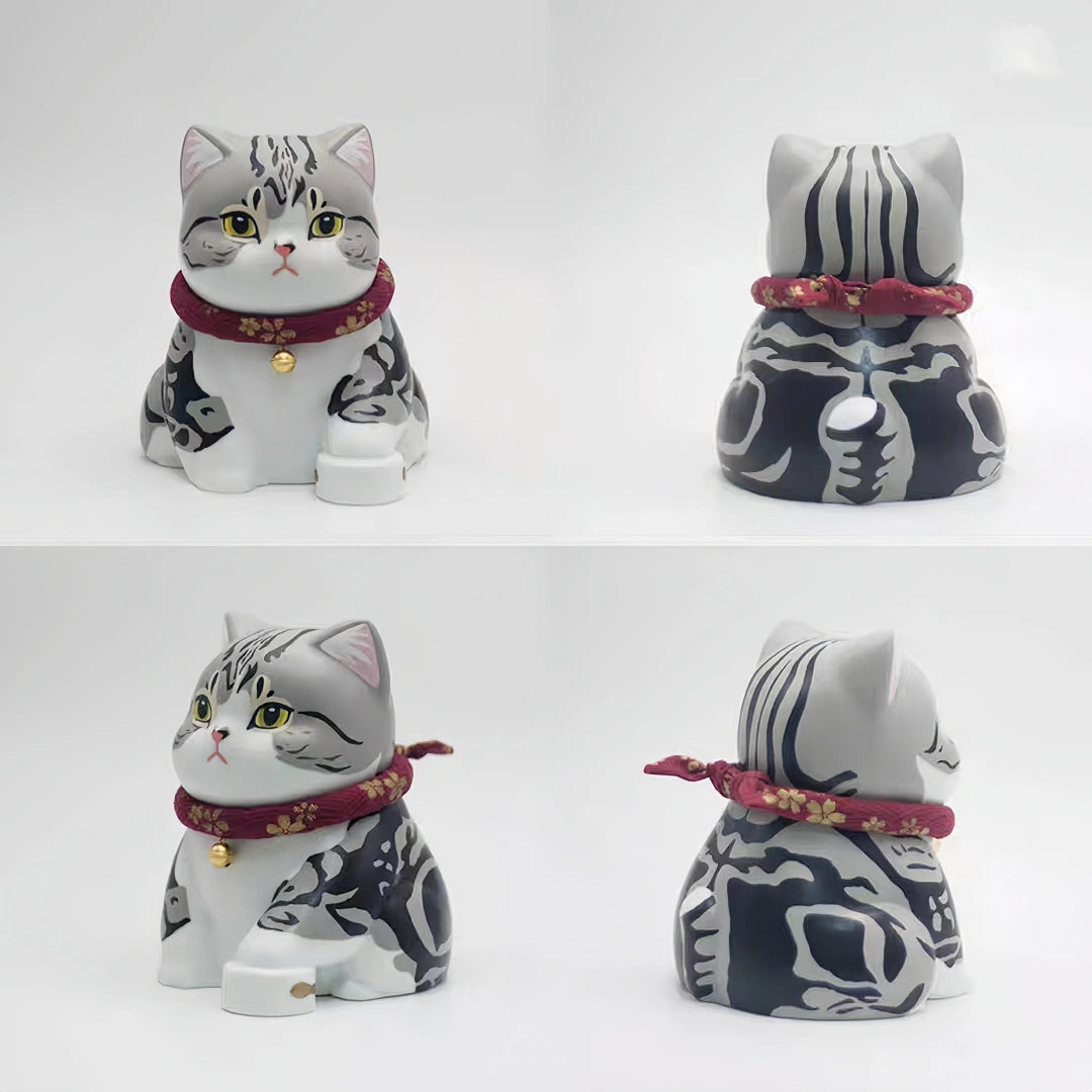 Hand-Painted Full-Body Cartoon Pet Statue for Full Ashes - Compatible with cats
