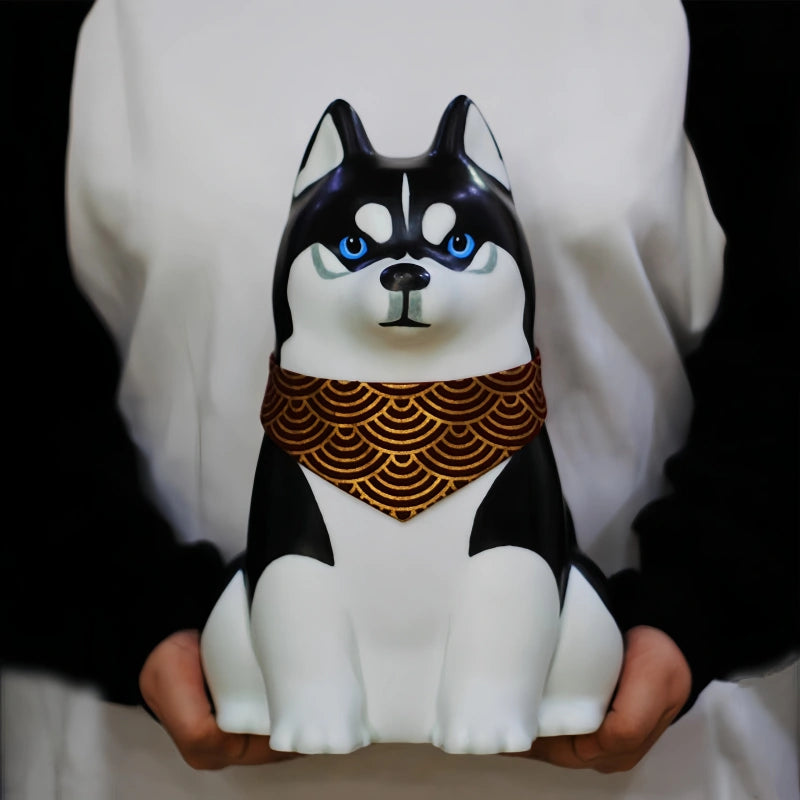 Hand-Painted Full-Body Cartoon Pet Statue for Full Ashes - Compatible with medium to large dogs