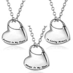 Large Heart Pet Urn Necklace – 3 Engraving Options – Holds More Ashes or Fur