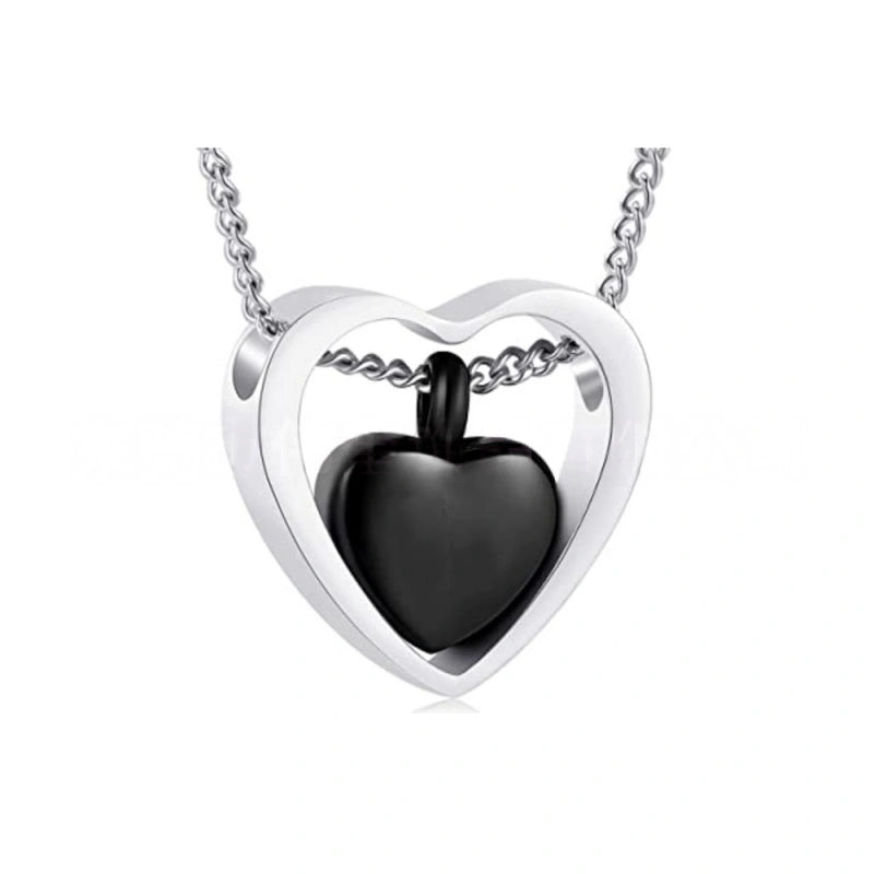 Hollow Heart Pet Urn Necklace – Best-Selling Creative Design – 4 Colors – Holds Fur or Ashes