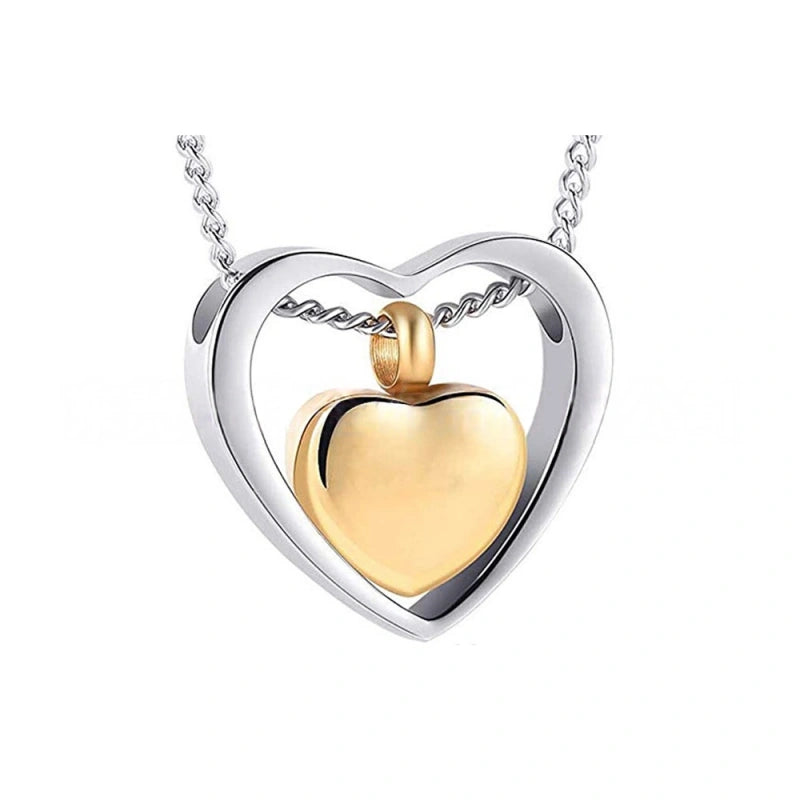 Hollow Heart Pet Urn Necklace – Best-Selling Creative Design – 4 Colors – Holds Fur or Ashes