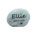 Engravable Memorial Pebble Stone, Personalized Pet Grave Marker for Garden, Custom Engraved River Rock for Cat Dog Loss Gift, Sympathy Keepsake (5 Sizes)