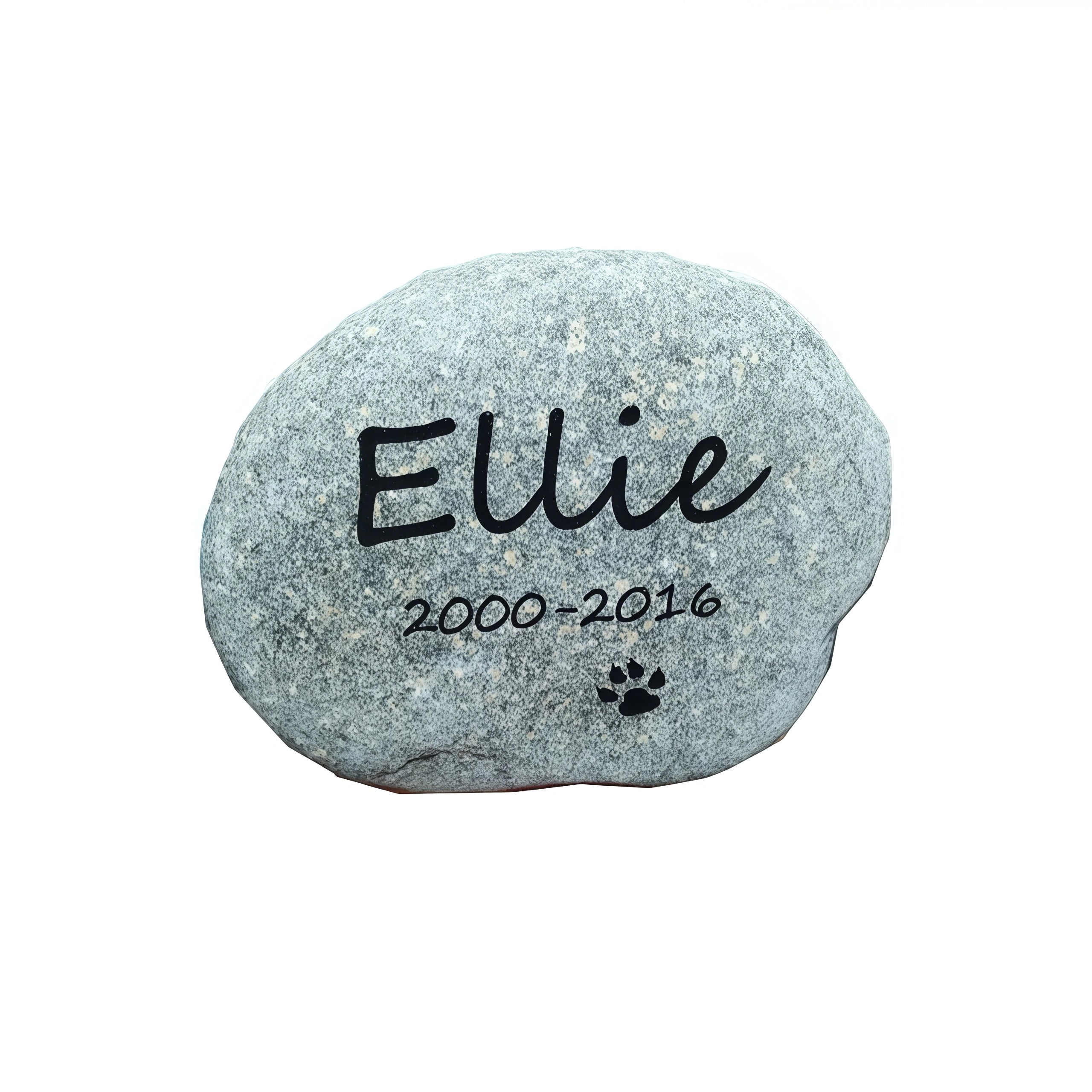 Engravable Memorial Pebble Stone, Personalized Pet Grave Marker for Garden, Custom Engraved River Rock for Cat Dog Loss Gift, Sympathy Keepsake (5 Sizes)
