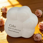 Unique Paw-Shaped Pet Cremation Urn: Minimalist White Ceramic Memorial with Custom Name Engraving