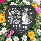 Personalized Heart Pet Memorial Stone - Custom Slate Grave Marker