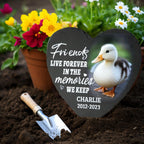 Personalized Heart Pet Memorial Stone - Custom Slate Grave Marker