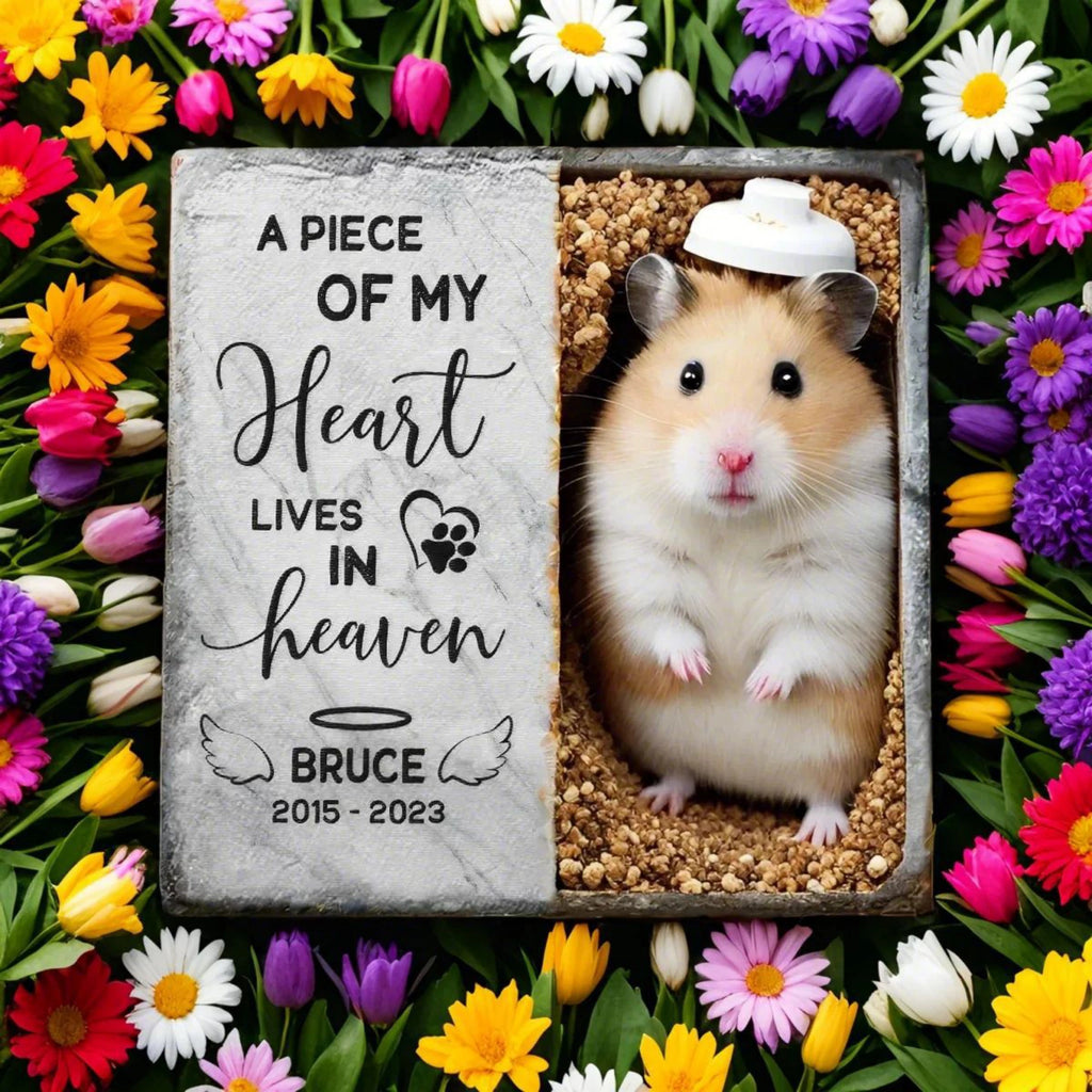 Custom Memorial Stone Square, Personalized Slate Garden Rock for Pet Loss, Custom Printed Pet Memorial, Eco-Friendly Indoor/Outdoor Decor