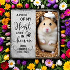 Custom Memorial Stone Square, Personalized Slate Garden Rock for Pet Loss, Custom Printed Pet Memorial, Eco-Friendly Indoor/Outdoor Decor