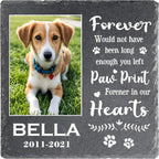 Custom Memorial Stone Square, Personalized Slate Garden Rock for Pet Loss, Custom Printed Pet Memorial, Eco-Friendly Indoor/Outdoor Decor