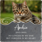 Custom Memorial Stone Square, Personalized Slate Garden Rock for Pet Loss, Custom Printed Pet Memorial, Eco-Friendly Indoor/Outdoor Decor