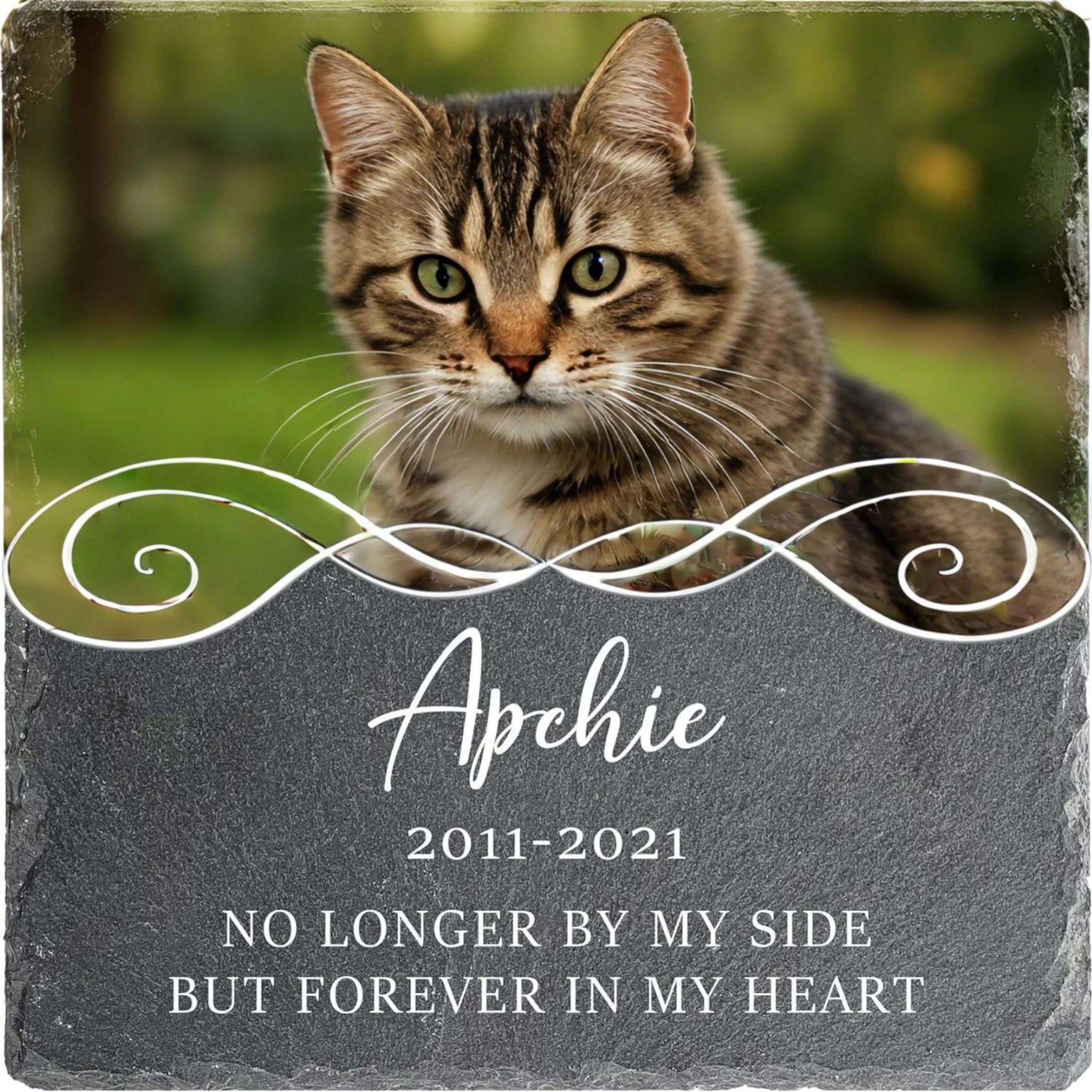 Custom Memorial Stone Square, Personalized Slate Garden Rock for Pet Loss, Custom Printed Pet Memorial, Eco-Friendly Indoor/Outdoor Decor