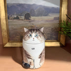 CustoPersonalized Cat Urn, Hand-Painted Ceramic Pet Memorial Keepsake Box – Custom Pet Portrait from Photo, Cremation Ashes Container for Catsm Pet Portrait from Photo, Cremation Ashes Container for Cats