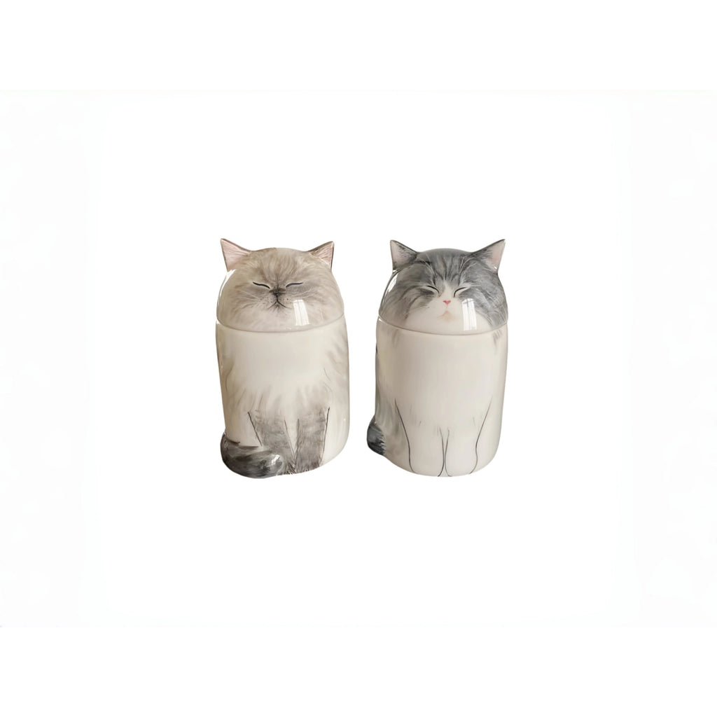 CustoPersonalized Cat Urn, Hand-Painted Ceramic Pet Memorial Keepsake Box – Custom Pet Portrait from Photo, Cremation Ashes Container for Catsm Pet Portrait from Photo, Cremation Ashes Container for Cats