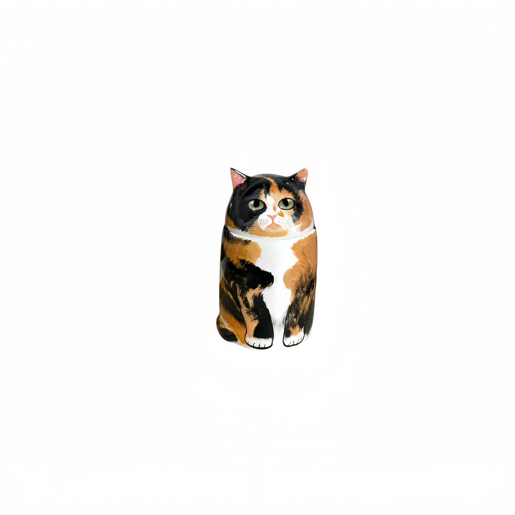 CustoPersonalized Cat Urn, Hand-Painted Ceramic Pet Memorial Keepsake Box – Custom Pet Portrait from Photo, Cremation Ashes Container for Catsm Pet Portrait from Photo, Cremation Ashes Container for Cats