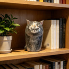 CustoPersonalized Cat Urn, Hand-Painted Ceramic Pet Memorial Keepsake Box – Custom Pet Portrait from Photo, Cremation Ashes Container for Catsm Pet Portrait from Photo, Cremation Ashes Container for Cats
