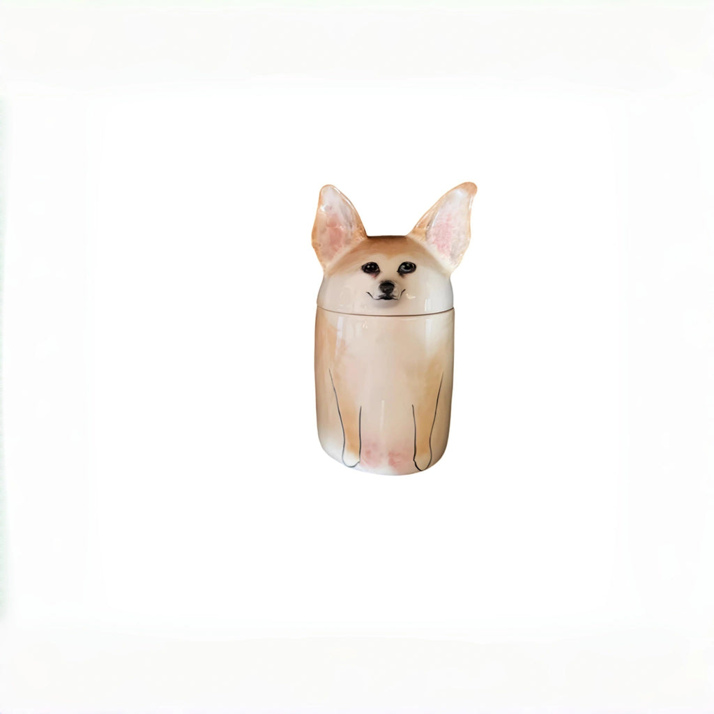 Personalized Dog Urn, Hand-Painted Ceramic Pet Memorial Keepsake Box – Custom Portrait from Photo, Dog Ashes Keepsake for Large & Small Breeds