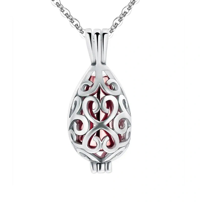 Lotus Flower Pet Urn Necklace – Stainless Steel Cremation Pendant – 3 Colors – Holds Fur or Ashes