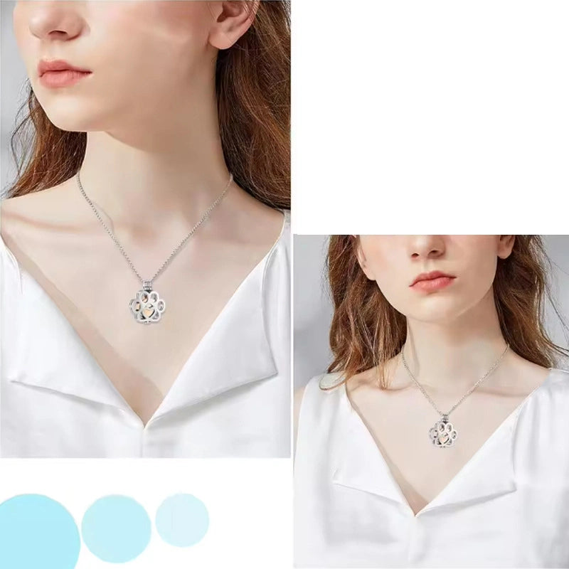 Hollow Openwork Pet Urn Necklace – 5 Colors – Large Capacity – Holds Fur, Ashes, or Scent