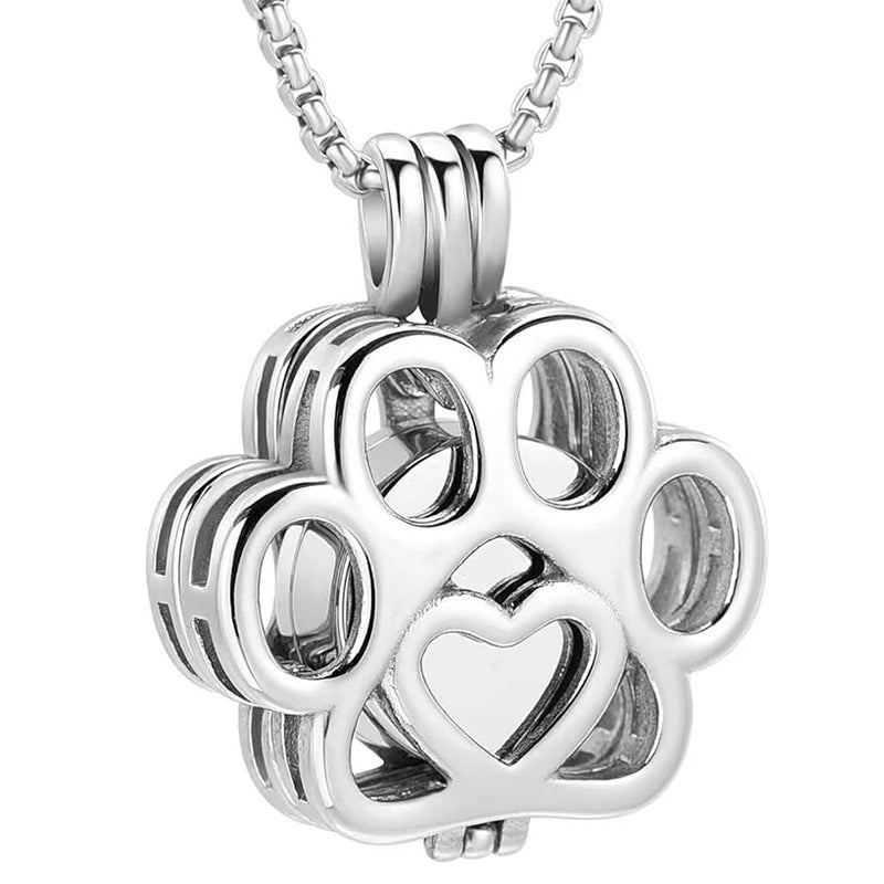 Hollow Openwork Pet Urn Necklace – 5 Colors – Large Capacity – Holds Fur, Ashes, or Scent