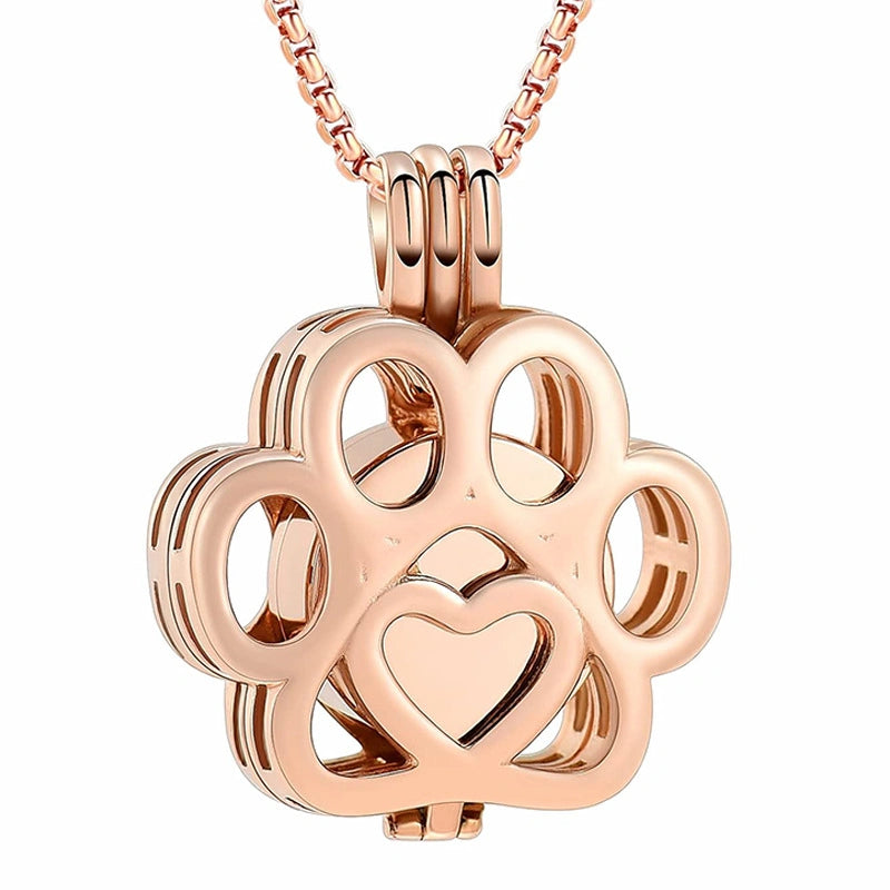 Hollow Openwork Pet Urn Necklace – 5 Colors – Large Capacity – Holds Fur, Ashes, or Scent