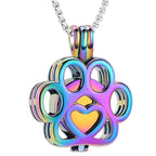 Hollow Openwork Pet Urn Necklace – 5 Colors – Large Capacity – Holds Fur, Ashes, or Scent