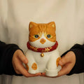 Hand-Painted Full-Body Cartoon Pet Statue for Full Ashes - Compatible with cats