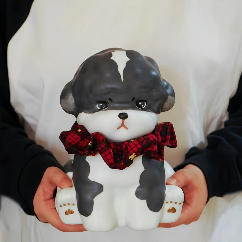 Hand-Painted Full-Body Cartoon Pet Statue for Full Ashes - Compatible with Small dogs