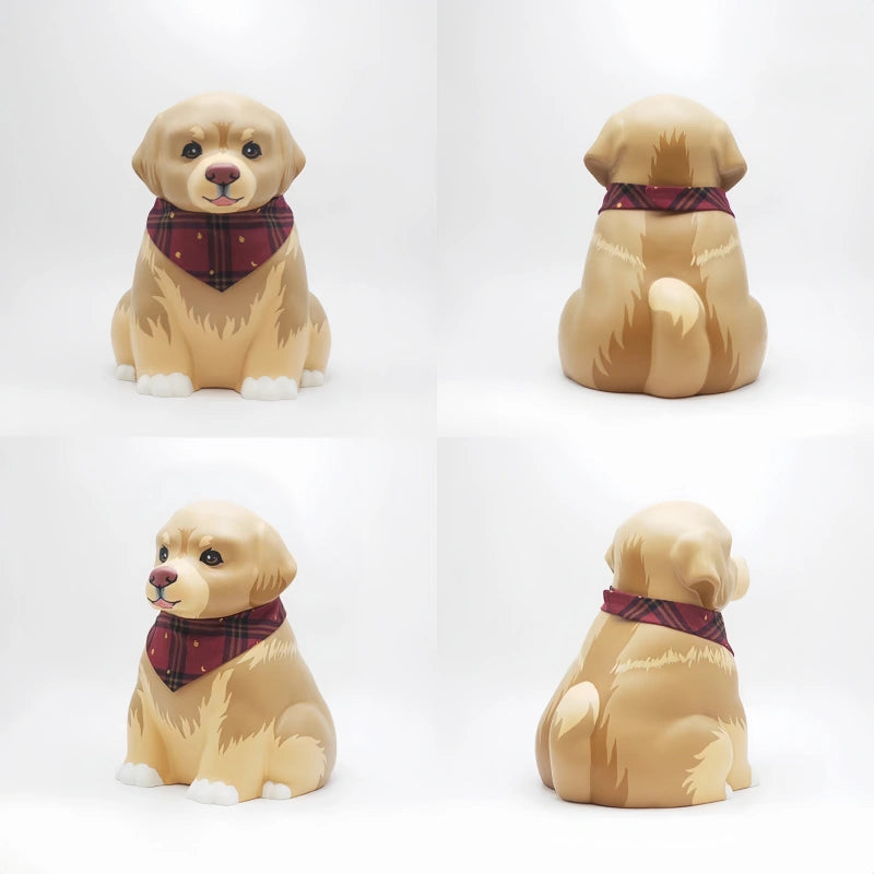 Hand-Painted Full-Body Cartoon Pet Statue for Full Ashes - Compatible with medium to large dogs