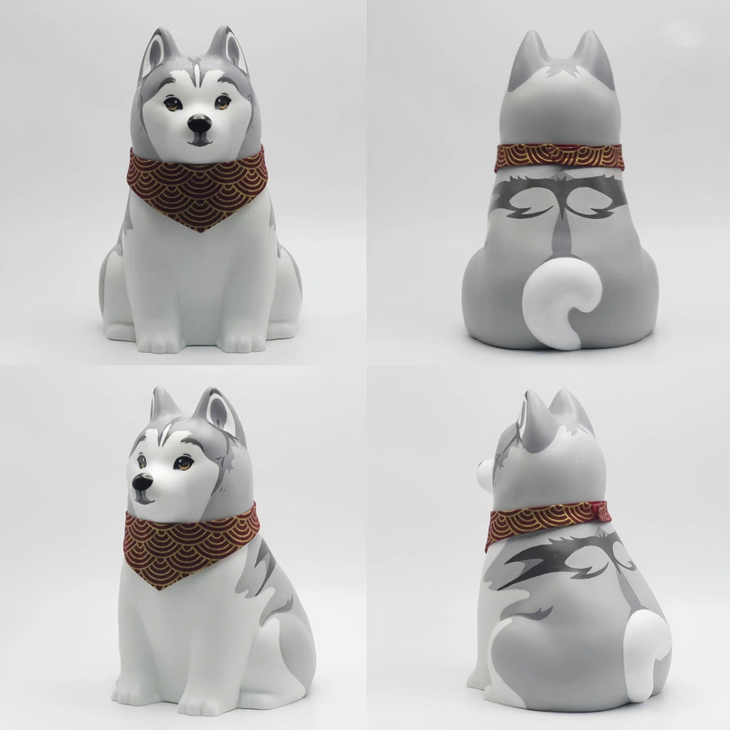 Hand-Painted Full-Body Cartoon Pet Statue for Full Ashes - Compatible with medium to large dogs