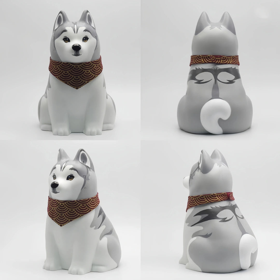 Hand-Painted Full-Body Cartoon Pet Statue for Full Ashes - Compatible with medium to large dogs