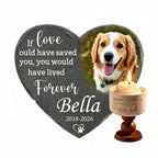 Everlasting Light Memorial Set | Custom Pet Stone & Keepsake Candle