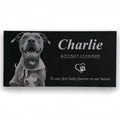 Custom Pet Memorial Stone, Hand-Engraved Natural Slate for Garden, Personalized Cat & Dog Grave Marker, Weatherproof Pet Remembrance Gift, Outdoor Pet Loss Keepsake