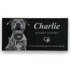 Custom Pet Memorial Stone, Hand-Engraved Natural Slate for Garden, Personalized Cat & Dog Grave Marker, Weatherproof Pet Remembrance Gift, Outdoor Pet Loss Keepsake