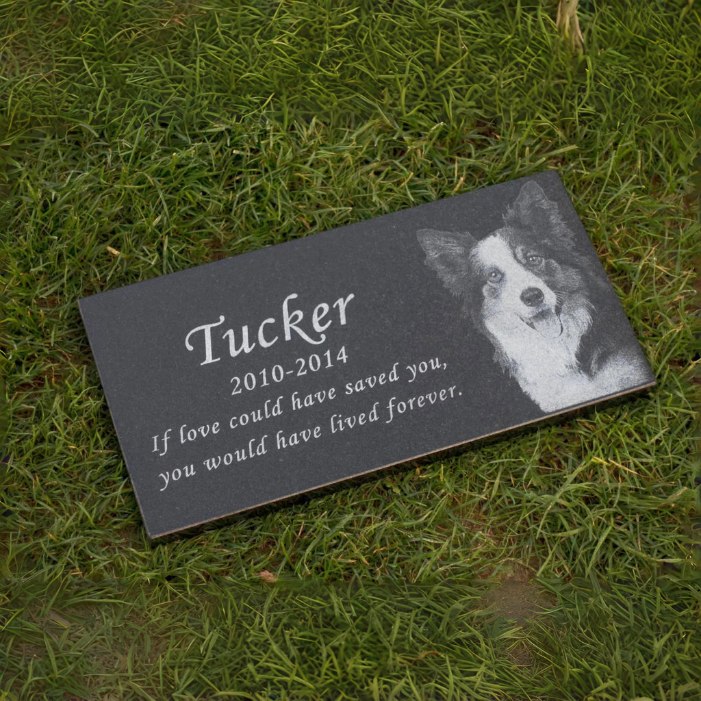 Custom Pet Memorial Stone, Hand-Engraved Natural Slate for Garden, Personalized Cat & Dog Grave Marker, Weatherproof Pet Remembrance Gift, Outdoor Pet Loss Keepsake