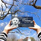 Custom Pet Memorial Stone, Hand-Engraved Natural Slate for Garden, Personalized Cat & Dog Grave Marker, Weatherproof Pet Remembrance Gift, Outdoor Pet Loss Keepsake