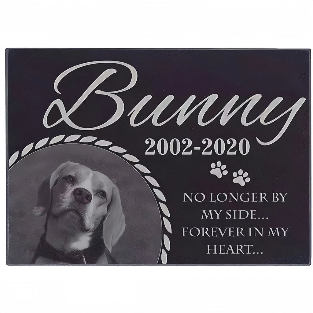 Custom Pet Memorial Stone, Hand-Engraved Natural Slate for Garden, Personalized Cat & Dog Grave Marker, Weatherproof Pet Remembrance Gift, Outdoor Pet Loss Keepsake