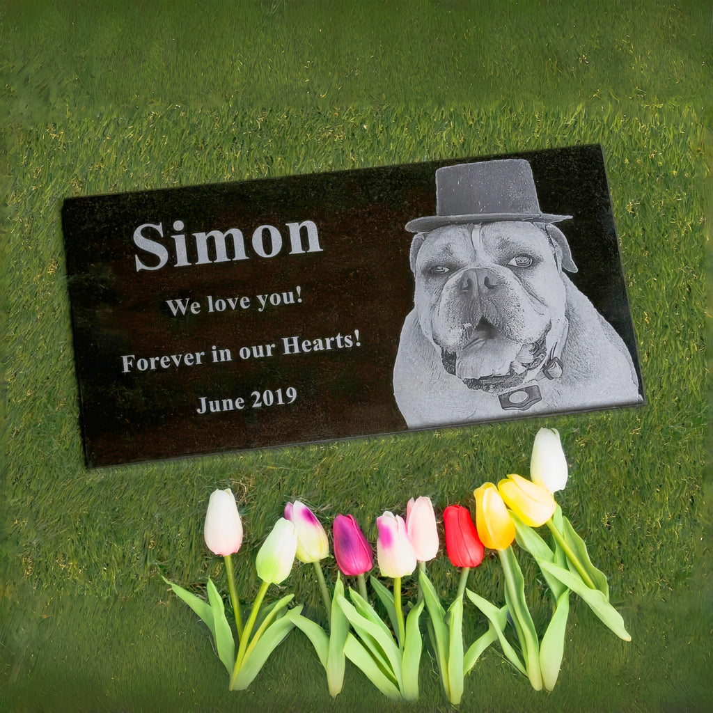 Custom Pet Memorial Stone, Hand-Engraved Natural Slate for Garden, Personalized Cat & Dog Grave Marker, Weatherproof Pet Remembrance Gift, Outdoor Pet Loss Keepsake