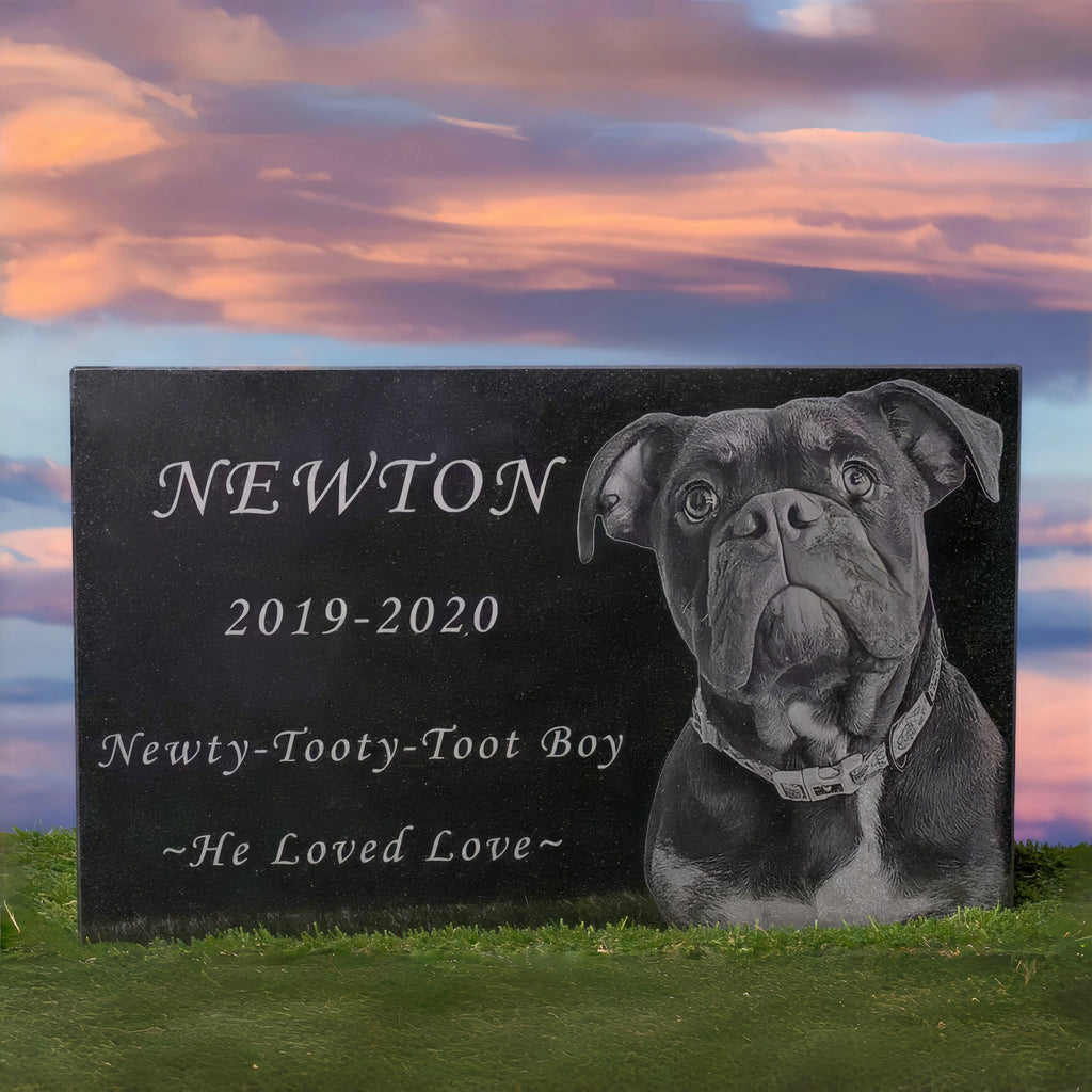 Custom Pet Memorial Stone, Hand-Engraved Natural Slate for Garden, Personalized Cat & Dog Grave Marker, Weatherproof Pet Remembrance Gift, Outdoor Pet Loss Keepsake