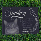 Custom Pet Memorial Stone, Hand-Engraved Natural Slate for Garden, Personalized Cat & Dog Grave Marker, Weatherproof Pet Remembrance Gift, Outdoor Pet Loss Keepsake