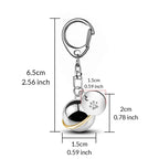 Sphere-Shaped Pet Urn Keychain – Stainless Steel Cremation Pendant – Holds Fur or Ashes