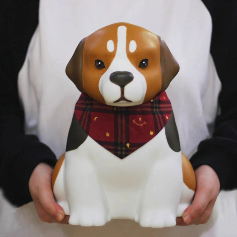 Hand-Painted Full-Body Cartoon Pet Statue for Full Ashes - Compatible with medium to large dogs